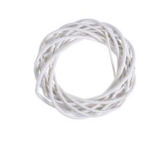 Prútený veniec priemer 15 cm biely