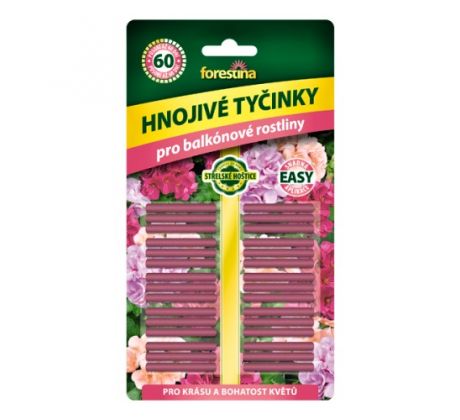 Hnojivé tyčinky pre balkónové rastliny 30 ks Forestína