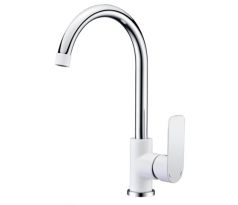 Stojanková drezová batéria RIO 4148 biela/chróm