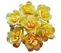 Ružičky umelé žlté W303-06 - 10 ks