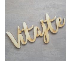 Drevený výrez nápis Vitajte 15 cm