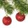 Vianočné gule červené 3,5 cm 6 ks