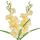 Umelá gladiola saténová bledožltá 63 cm, pohľad zblízka
