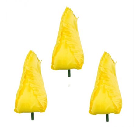 Umelý tulipán saténový žltý 9 cm
