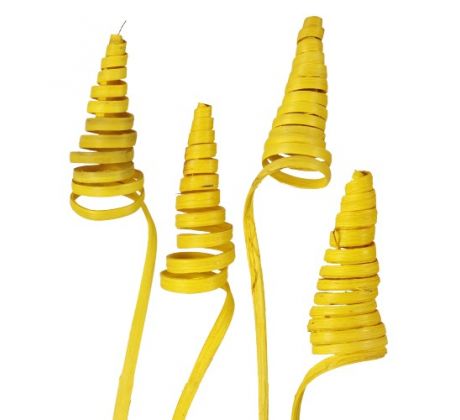 Dekoračná špirála žltá 53 cm