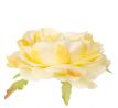 Umelá pivónia žltá 13 cm, pohľad zboku