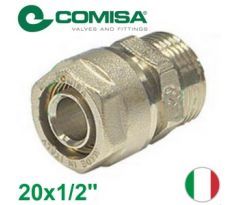 PEX šróbovací prechod na závit 20x1/2" vonkajší