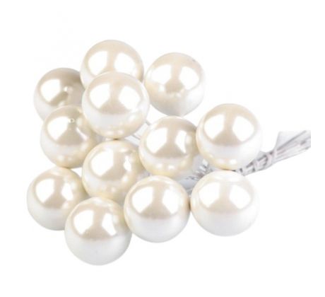 Guličky na drôte champagne 1,5 cm / 24 ks