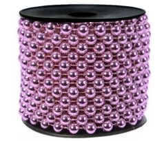 Vianočná reťaz ružová 8 mm / 10 m