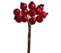 Dekorácia bobule jarabiny 12 cm / 1 zväzok