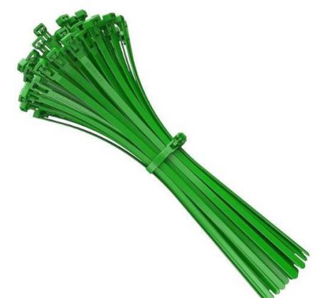 Páska sťahovacia zelená 2,5 mm / 150 mm - 50 ks