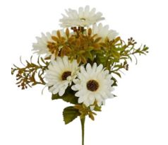 Umelá kytica margarétky biela 28 cm