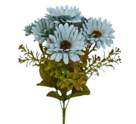 Umelá kytica margarétky modrá 28 cm
