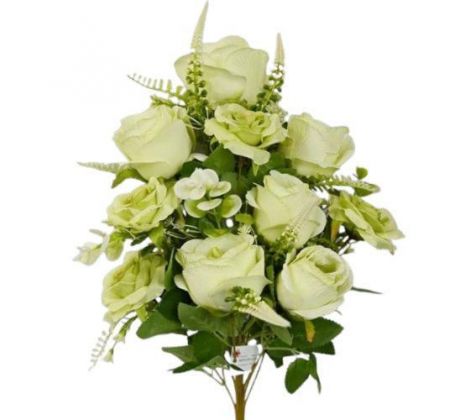 Umelá kytica ruža zelená ležiaca 54 cm