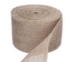 Stuha z juty bielená 10 cm / 1 m