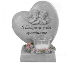 Dekorácia na hrob Anjel so srdcom 15,5 cm