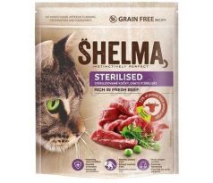 SHELMA Sterilised s čerstvým hovädzím mäsom 1,4 kg