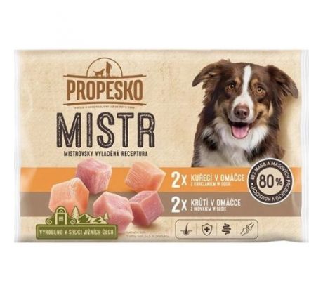 PROPESKO MISTR Kuracie a morčacie v omáčke 4 x 85 g