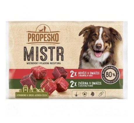 PROPESKO MISTR Hovädzie a zverina v omáčke 4 x 85 g