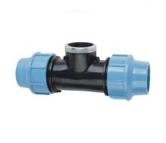 PE T-kus s vnútorným závitom 32 mm x 1 "x 32 mm