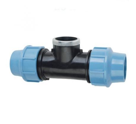 PE T-kus s vnútorným závitom 32 mm x 1 "x 32 mm