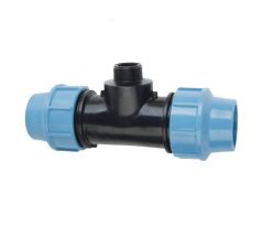 PE T-kus s vonkajším závitom 32mm x 1" x 32mm