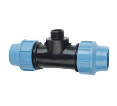 PE T-kus s vonkajším závitom 32mm x 1" x 32mm