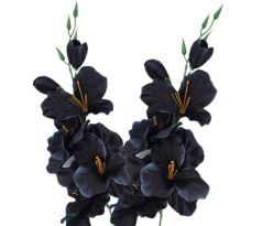 Umelá gladióla saténová čierna 54 cm
