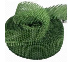 Jutová stuha tmavozelená 4 cm / 1 m
