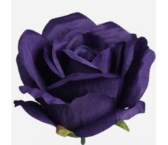 Umelá ruža puk tmavofialový 7 cm