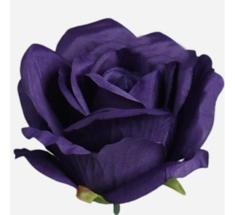 Umelá ruža puk tmavofialový 7 cm