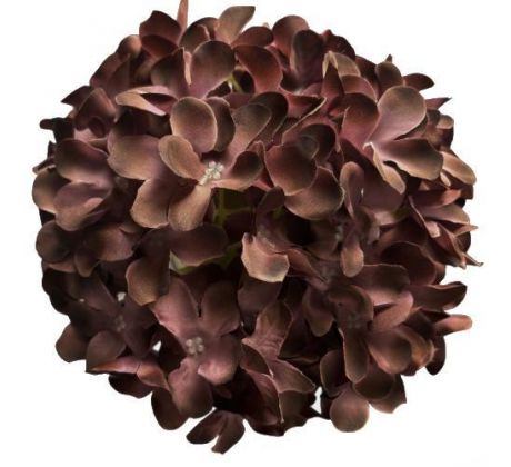 Umelá hortenzia hnedá 20 cm