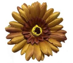 Umelá gerbera hnedá 10 cm