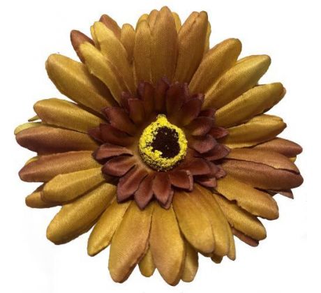 Umelá gerbera hnedá 10 cm