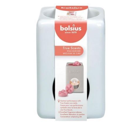 Bolsius Aromalampa na vosk keramická biela 12,5 x 8,5 cm