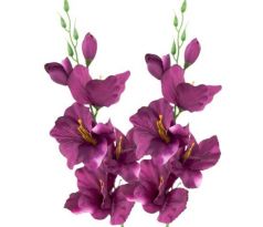 Umelá gladióla saténová fialová 54 cm