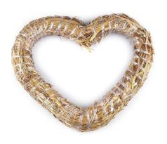 Slamené srdce 30 cm
