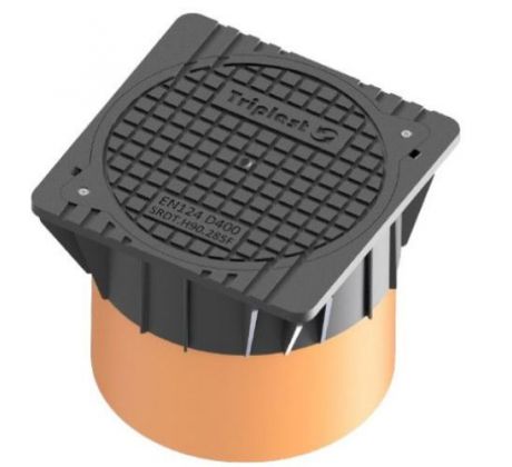 Poklop kompozitný šachtový 315 B125 so štvorcovým rámom zaťaženie 12,5 t