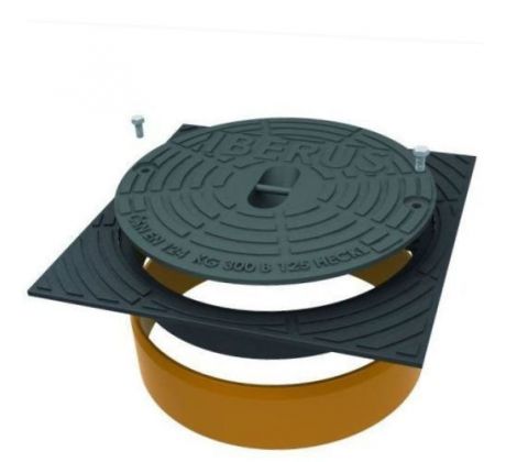 Kanalizačný poklop DN 400 B125 IBERUS štvorcový liatinový