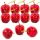 Červené jablká so šnúrkou 2,5 cm / 18 kusov