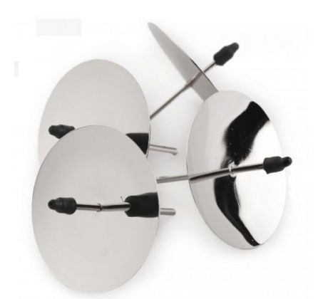 Bodce na sviečku strieborné lesklé 7 cm/ 4 ks