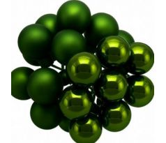 Guličky na drôte zelené 2 cm / 24 ks