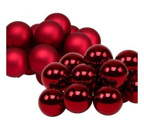 Guličky na drôte červené 2 cm / 24 ks