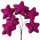Hviezdičky fuksiové glitrové zväzok 6 ks