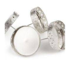 Bodce ornament strieborné 7,5 cm / 4 ks