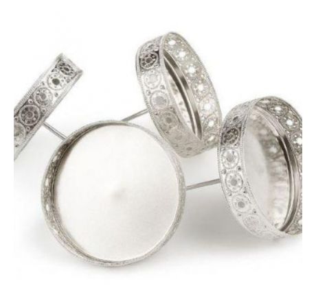 Bodce ornament strieborné 7,5 cm / 4 ks