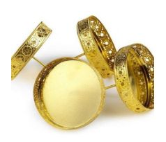 Bodce ornament zlaté 7,5 cm / 4 ks