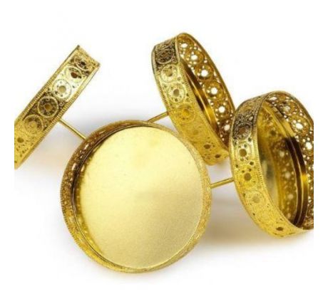 Bodce ornament zlaté 7,5 cm / 4 ks