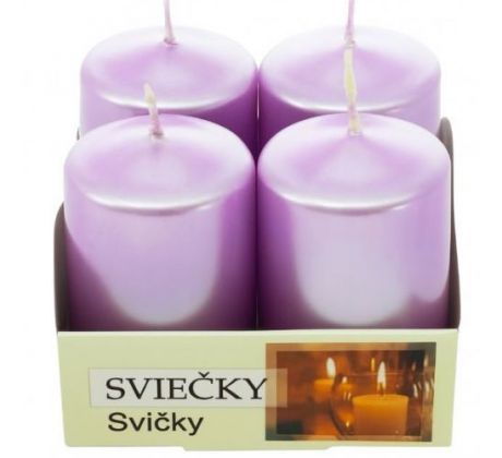Vianočná adventná sviečka fialová 4 ks