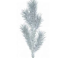 Umelá vetvička strieborno zelená 25 cm